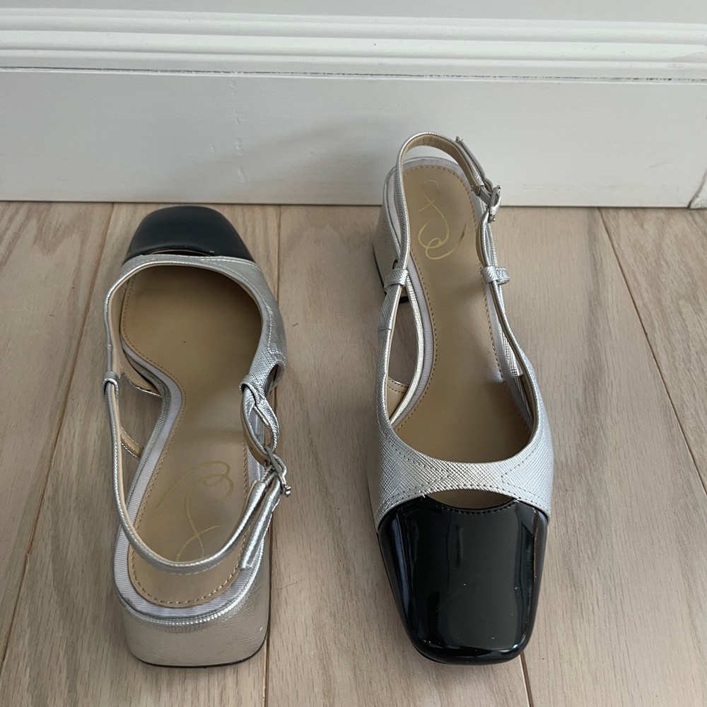 Sam Edelman Silver and Black Heels